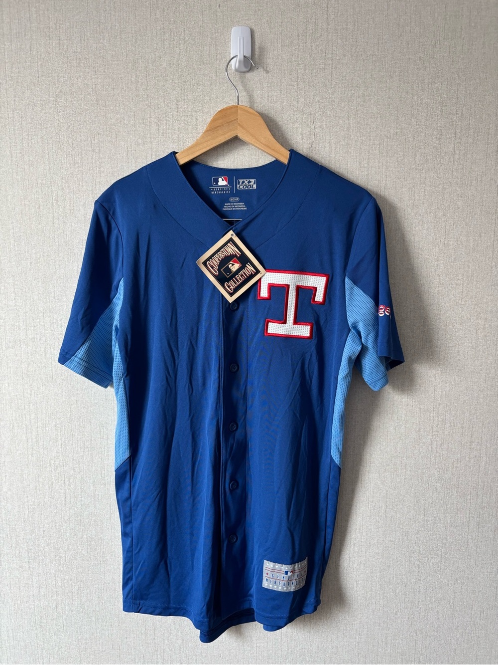 Texas Rangers Blue Baseball Jersey - Official MLB Licensed